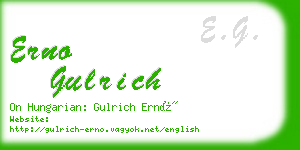erno gulrich business card